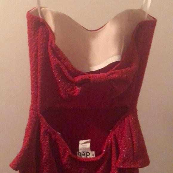 Red Dress with Rhinestones - Picture 3 of 4